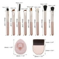 thumbnail image 4 of Unique Bargains Makeup Brush Set Foundation Concealers Brushes Makeup Brushes Professional Cosmetics Tool Kit for Blending Rose Gold Tone 10 Pcs, 4 of 6