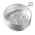 thumbnail image 2 of 50Pcs Aluminum Foil Tray Multipurpose Temperature Resistance Non-Sticky Air Fryer Bakeware Practical Kitchen Baking Tool New, 2 of 9