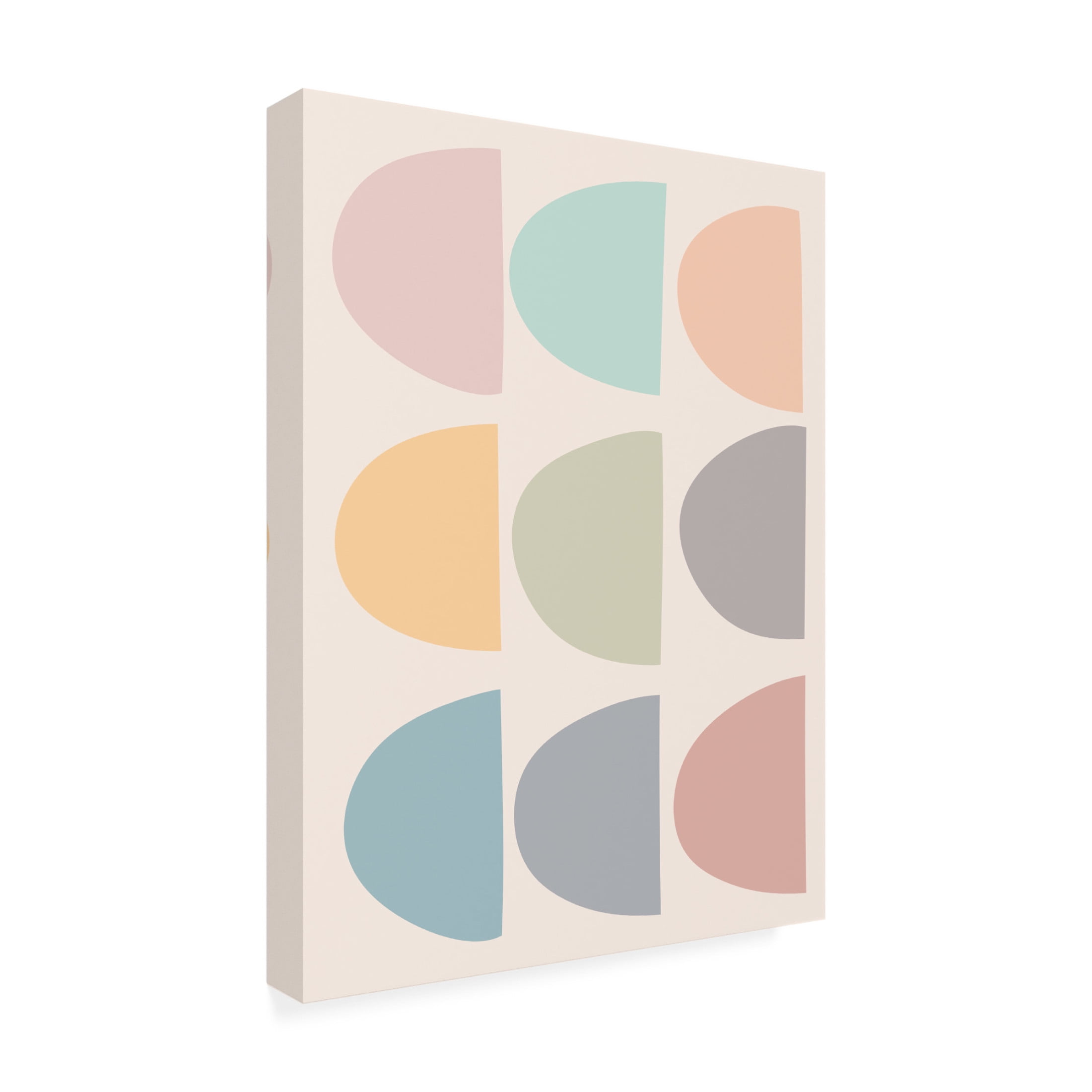 Canvas Wall Art - Tom Quartermaine 'Colorful Pastel Mid Century Abstract 1' Wall Art for Living Room, Bedroom, or Office Décor by Trademark Fine Art - 14 x 19 Inches