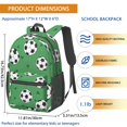 thumbnail image 3 of Soccer and Triangle Green Pattern 17" School Backpacks for Teens,Waterproof Oxford Fabric,S-Shape Padded Straps for School,Travel,Hiking,Camping, 3 of 6