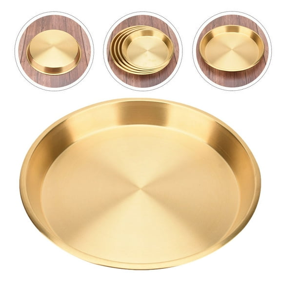 Raindrops 1Pack Golden Copper Fruit Plate 24x24cm for Tableware and Decorative Trays in Hotels