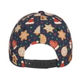 thumbnail image 3 of Kdxio Unisex Holiday Gingerbreads Pattern Baseball Cap Unisex Washed Classic Adjustable Hat, 3 of 5