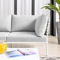 thumbnail image 6 of Harmony Sunbrella Basket Weave Outdoor Patio Aluminum Loveseat, 6 of 6
