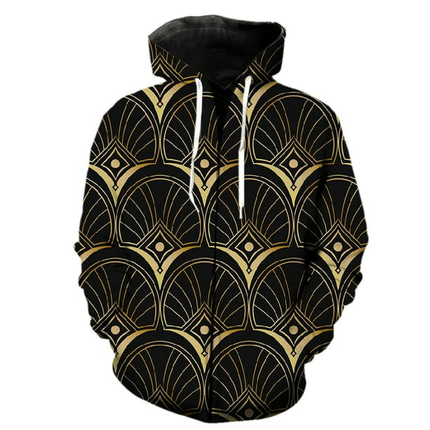 Sudadera con capucha y cremallera para hombre, diseño abstracto, estilo urbano, unisex, moderna, informal, con estampado 3D divertido