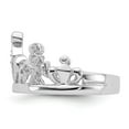 thumbnail image 4 of 925 Sterling Silver Polished CZ Cubic Zirconia Simulated Diamond Crown Ring Size 8 -  Jewelry Gift for Mom, 4 of 5