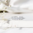 thumbnail image 4 of Rosec Jewels Lab Grown Diamond Anniversary Ring for Women (EF-VS Quality) - Half Eternity Band Ring, 925 Sterling Silver, US 4.00, 4 of 8