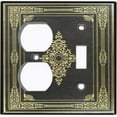 thumbnail image 4 of Metal Light Switch Plate Cover Elegant Victorian Black Yellow Frame FRA053, 4 of 13