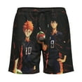 thumbnail image 3 of Haikyuu Mens Board Shorts Summer Swim Trunks Quick Dry Beach Swimwear Bathing Suit Swim Shorts with Compression Liner And Pockets, 3 of 7