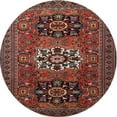 thumbnail image 1 of Ahgly Company Indoor Round Traditional Dark Almond Brown Persian Area Rugs, 4' Round, 1 of 6