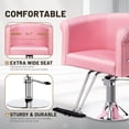 thumbnail image 4 of UBesGoo Barber Chair Salon Styling Chair Black Gold Hydraulic Pump, Pink, 4 of 8