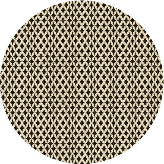 Ahgly Company Machine Washable Indoor Round Transitional Chocolate Brown Area Rugs, 6' Round