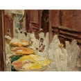 thumbnail image 2 of Jan Ciągliński 24x19 Gold Ornate Framed and Double Matted Museum Art Print Titled - Benares. Holy Cow Flowers Fair. from the Journey to India (1907), 2 of 4
