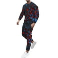 thumbnail image 2 of Wavsuf Sweatsuits 2pcs Sets Mens Jogger Set Long New Motion Shirt Sweatshirt and Sweatpants Red Size 3XL, 2 of 5