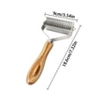 thumbnail image 2 of Bamboo Pet Comb for Long Haired Cats and Dogs with Metal Detangling Blade and Three Interchangeable Comb Heads, 2 of 7