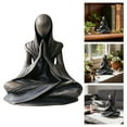 thumbnail image 6 of Clearance! akuxy Home Decor Black-clad Man Sculpture Model - Meditation Buddha without Form Displayed on The Living Room Table Black,10X8.5cm, 6 of 6