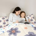 thumbnail image 4 of Homewish Kawaii Cherry Blossoms Bedding Comforter Set 7pcs, Cartoon Cherry Bowknot Queen Bedding Sets, Cute Stars Print Reversible Queen Sheet Sets, Ultra Soft Bedroom Decor, 4 of 7