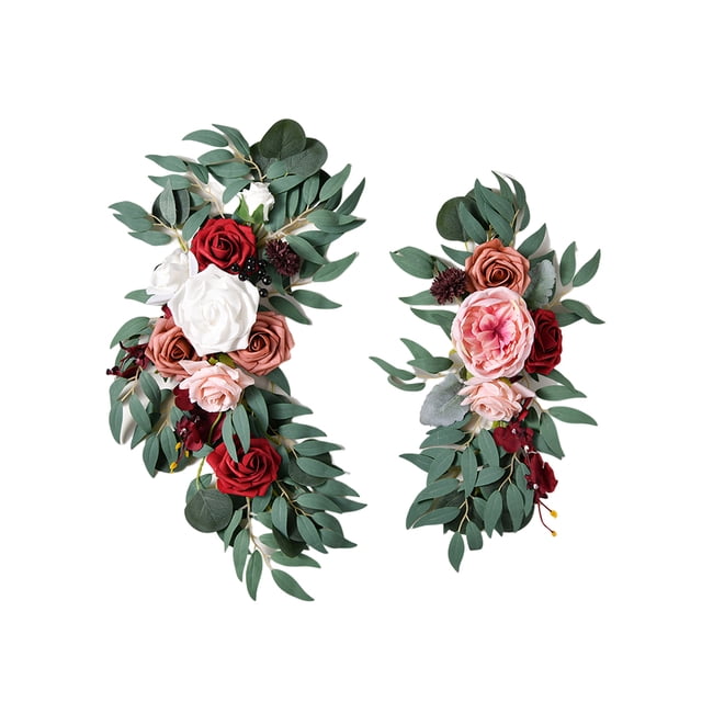 Billuyoard 2 piezas artificial flores Kit boda peonía flor Ramos pared puerta decoración fotografía Prop para fiesta Kits de decoración para fiestas tipo 4 Billuyoard HA084085-04