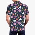 thumbnail image 6 of Salouo Floral Rabbit for Men's Short Sleeve Polo Shirts,Polo Shirts for Men Performance Short Sleeve Golf Shirt Athletic Casual Collared T-Shirt-Medium, 6 of 8