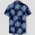 thumbnail image 5 of HAPIMO Loose Hawaiian Beach Shirts for Men Clearance Fashion Tees Floral Graphic Teens Tops Short Sleeve Turndown Collar Button Activewear Casual Relaxed Summer Light Blue XXL, 5 of 5