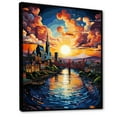thumbnail image 2 of Designart "Pop Art Nashville IV" Cityscapes Floater Framed Canvas Print, 2 of 7