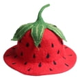 thumbnail image 1 of Sombrero de fresa, gorro de fresa, vestido elegante informal, gorro bonito y cálido a la moda para fiesta y Festival, sombrero de cubo cómodo para, 1 of 8