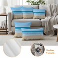 thumbnail image 6 of Outdoor Pillow Covers Pack of 2, Summer Ocean Beach Starfish Waterproof Throw Pillowcase Cushion Cases, Gradient Blue Waves Decorative Pillow Cover for Couch Sofa Home Bed Patio, 6 of 9