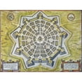 thumbnail image 2 of Italy Palmanova Map 1598. Nengraved Map 1598 Of The Heavily-Fortified City Of Palmanova Italy Built By The, 2 of 2