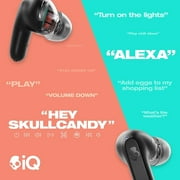 Skullcandy Rail XT True Wireless Inner Ear Earbuds with Skull-iQ, True Black
