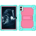 thumbnail image 7 of FIEWESEY Case for VORTEX T10M PRO+ Tablet/VORTEX T10M PRO PLUS Tablet Kids Case Cover with Shockproof Kick Stand for VORTEX T10M PRO PLUS 10.1 inch tablet (Green/Pink), 7 of 7