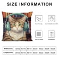 thumbnail image 5 of COMIO  Funny Cat Throw Pillow Covers Cushion Decorative Square Pillow Cases for Couch Sofa Bed, 5 of 5