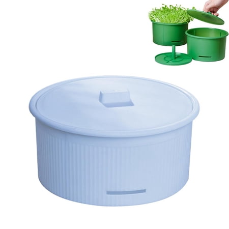 Microgreens Growing Kit, Self-Watering Bean Sprouts Grow Kit, Green Sprouter Tray for Home Gardening, Hydroponic Seedling Pot for Mung Bean & Seed Sprouts