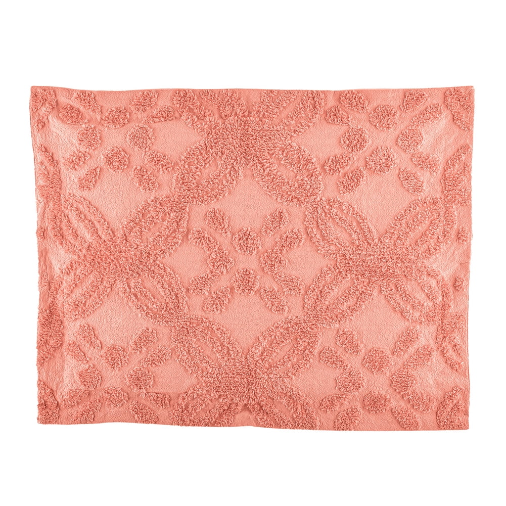 Double Lattice Design Carrie Chenille Pillow Sham, Fits Standard Size Pillows, 26" x 20