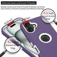 thumbnail image 3 of Hotpom Phone Case for iPhone 16 Plus Heavy Duty Shockproof Dustproof Case with Privacy Screen Protector tempered glass, Purple/ White, 3 of 6