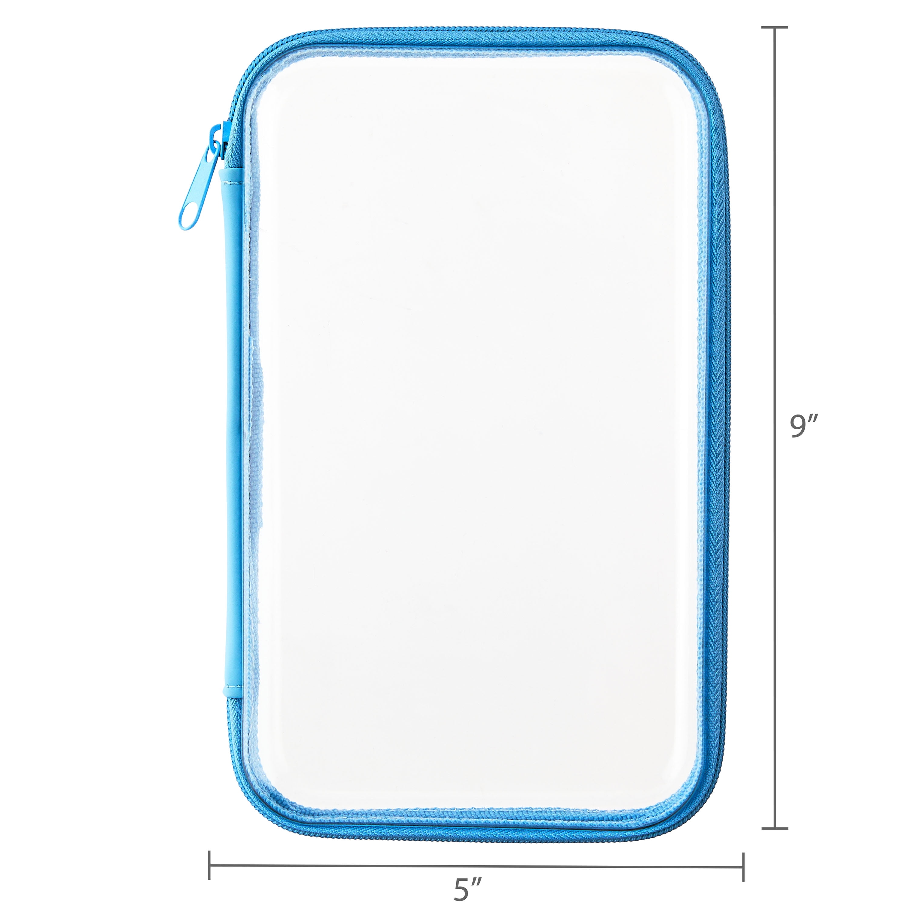 Pen+Gear Clear Zipper Case, Sky Pencil Box