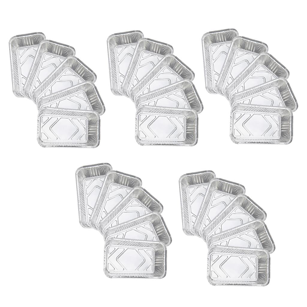 25Pcs 850ml Aluminum Foil Grill Drip Pans Trays for BBQ er Grills