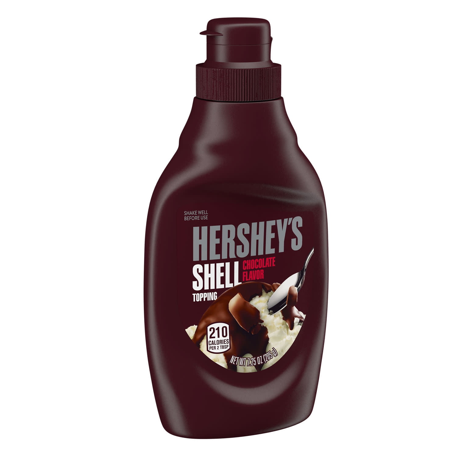 (2 pack) Hershey's Chocolate Flavored Shell Topping, Bottle 7.25 oz