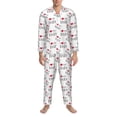 thumbnail image 3 of Salouo I Love My Dad Print Button-Front Long Sleeve Pajama Set for Men, Soft 2Pjs Men's Long Sleeve Sleepwear-, 3 of 7