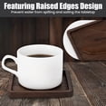 thumbnail image 4 of Aspire 4 Pcs Wood Coasters for Drinks, Grooved Walnut Coaster Set for Coffee Table, Office, Bar, Tabletop Protection - Square, 4 of 7