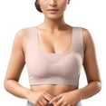 thumbnail image 4 of Sngxgn Women’s Wireless Sports Bra, Moisture-wicking Compression Support Bra(Beige,M), 4 of 4