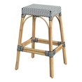 thumbnail image 1 of Butler Specialty Company Robias Rectangular Rattan 30" Bar Stool - White & Black, 1 of 6