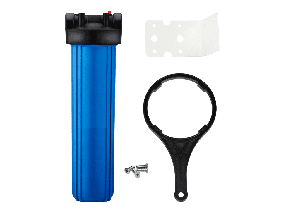DUAL BIG BLUE WATER FILTERS HOUSING 4.5" X 20" 1"NPT