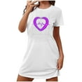 thumbnail image 2 of WJHWSX Nightgowns for Women,Womens Nightgown,Slip-On,Breathable,Printed,White,M(US:6), 2 of 3