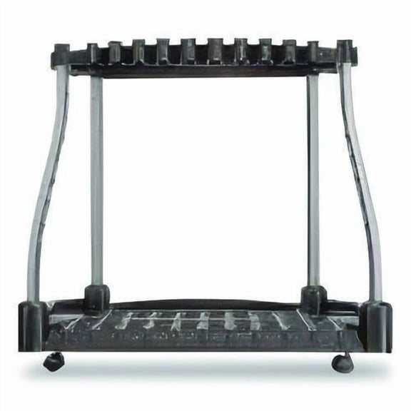 FastTrack Garage Tool Tower Rack, Plastic, Holds Up to 40 Tools, 38" x 20.5" x 34.4", Black | Bundle of 2
