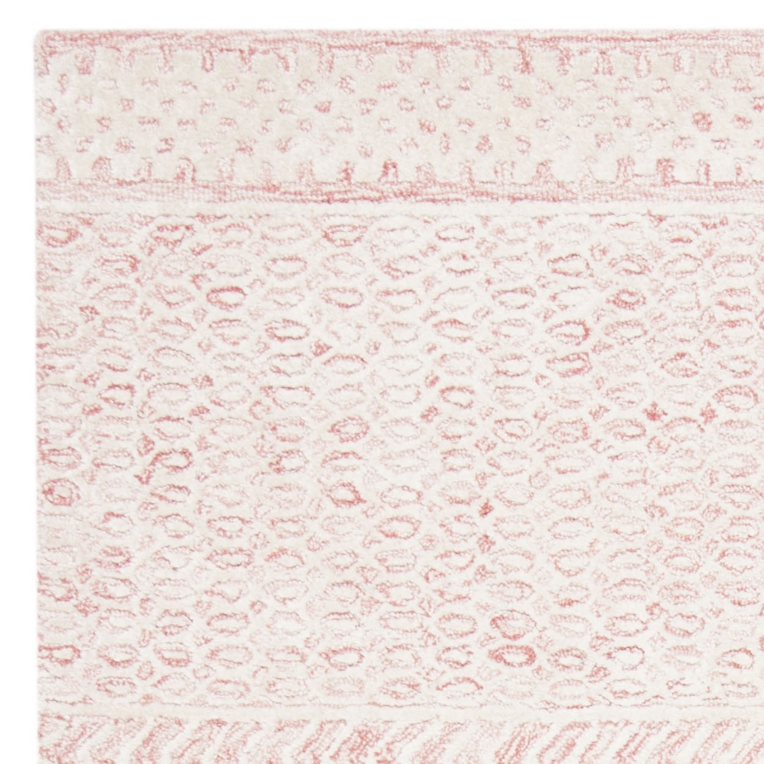 SAFAVIEH Glamour Andreas Geometric Area Rug, Light Pink/Ivory, 6' x 9'