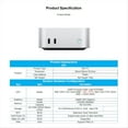 thumbnail image 4 of 12th Generation N150-12G Mini Computer Three Display 4K Output Desktop Small Host Business Office Portable, 4 of 8