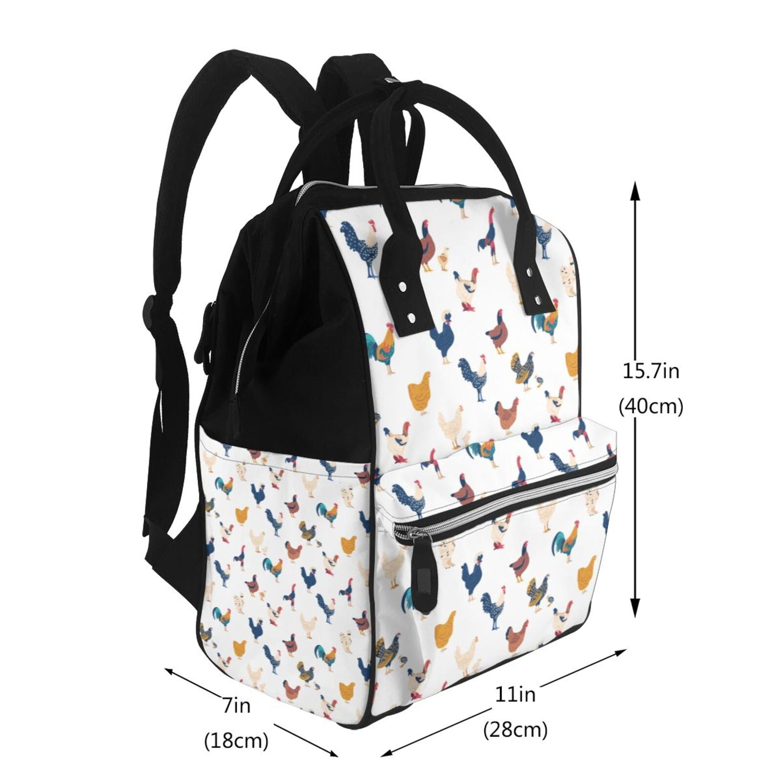 Kdxio Baby Diaper Backpack,Multi-Function Travel Backpack Nappy Bags,Nursing Bag, Fashion Mummy,Roomy Waterproof for Baby Care(Various Rooster)