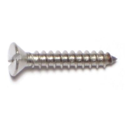 

#8 x 1 18-8 Stainless Steel Slotted Flat Head Sheet Metal Screws (20 pcs.)