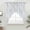 Grey, light blue, variant on Dark Blue Grey Botanical Swag Valances for Windows 2 Pack, Kitchen Window Curtains 36 Inch Length, Spring Floral Summer Farmhouse Privacy Swag Curtains for Living Room/Bathroom 36"x36"