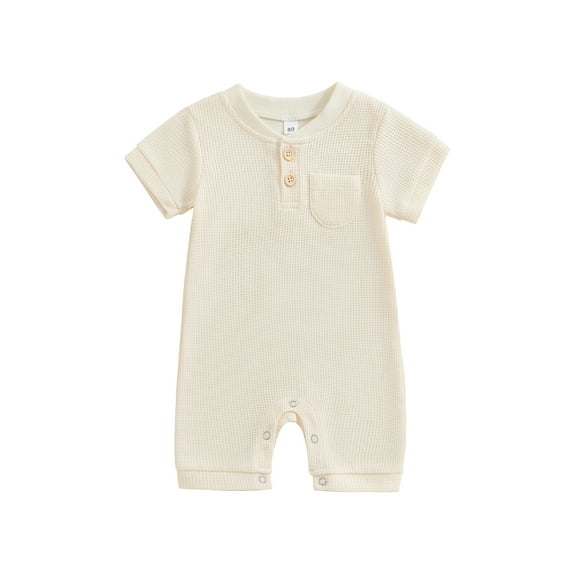 Bagilaanoe Newborn Baby Boy One-pieces Short Sleeve Jumpsuit 3M 6M 9M 12M Infant Romper Casual Clothing