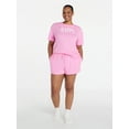 thumbnail image 2 of Joyspun Women's Short Sleeve Top and Shorts Pajama Set, 2-Piece, Sizes XS-3X, 2 of 6